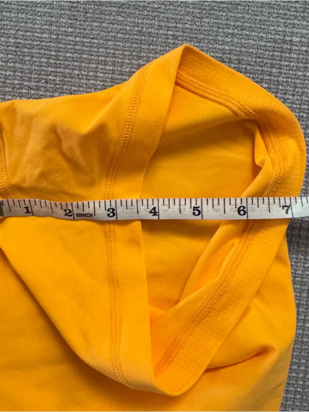Popflex Women’s High-Waist Yellow orange Shorts with Pink-Trim Waistband Large - Picture 6 of 6